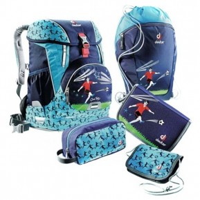 Шкільний набір DEUTER OneTwoSet - Sneaker Bag колір 3045 navy soccer (3830116 OneTwo; 3890115 Sneaker Bag; 3890215 Chest Wallet; 3890416 Pencil Pouch; 2890315 Pencil box) Фото №1